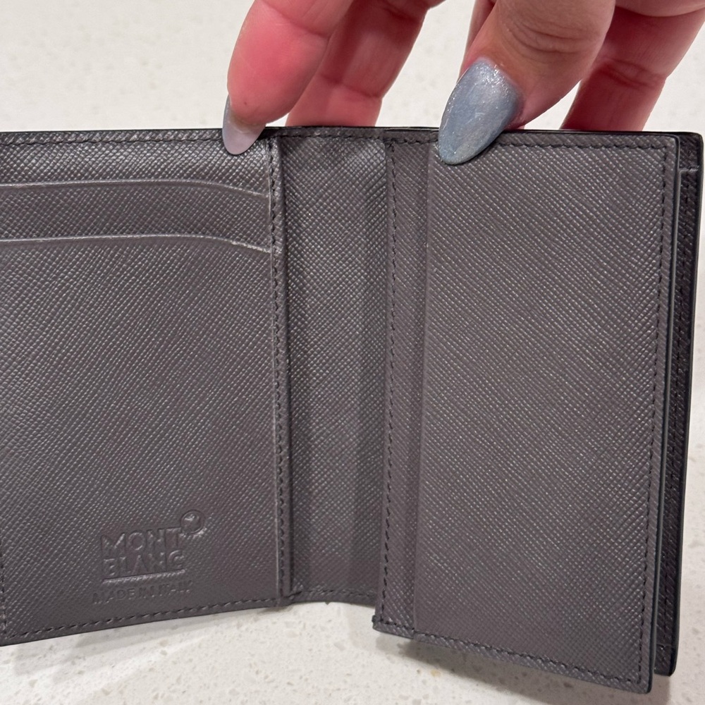Authentic Montblanc Sartorial Leather Business Card Holder - Dark Grey - Picture 4 of 7